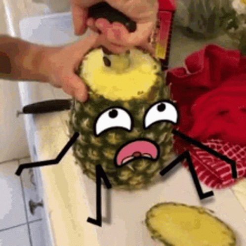 Pineapple Crying Weird GIF