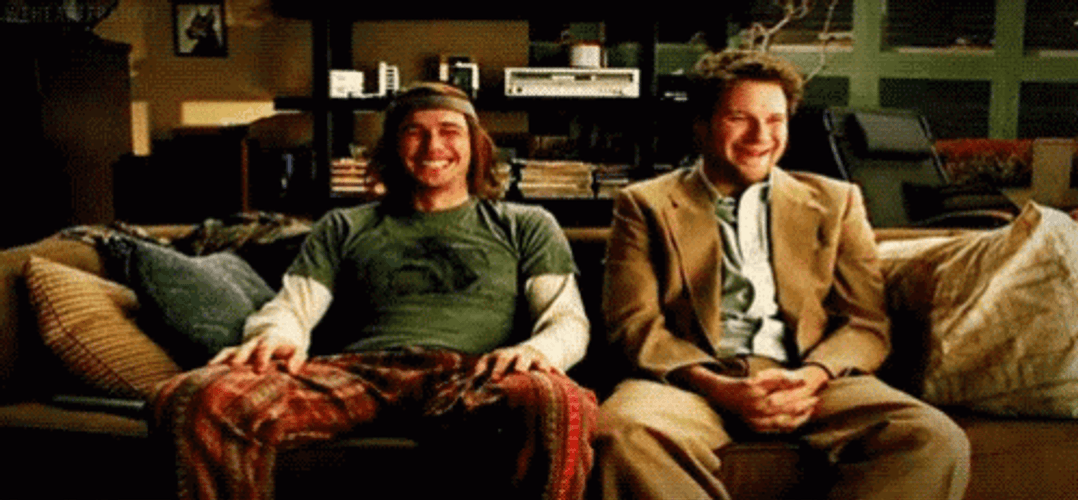 Pineapple Express James Franco Seth Rogen Cracking Up GIF