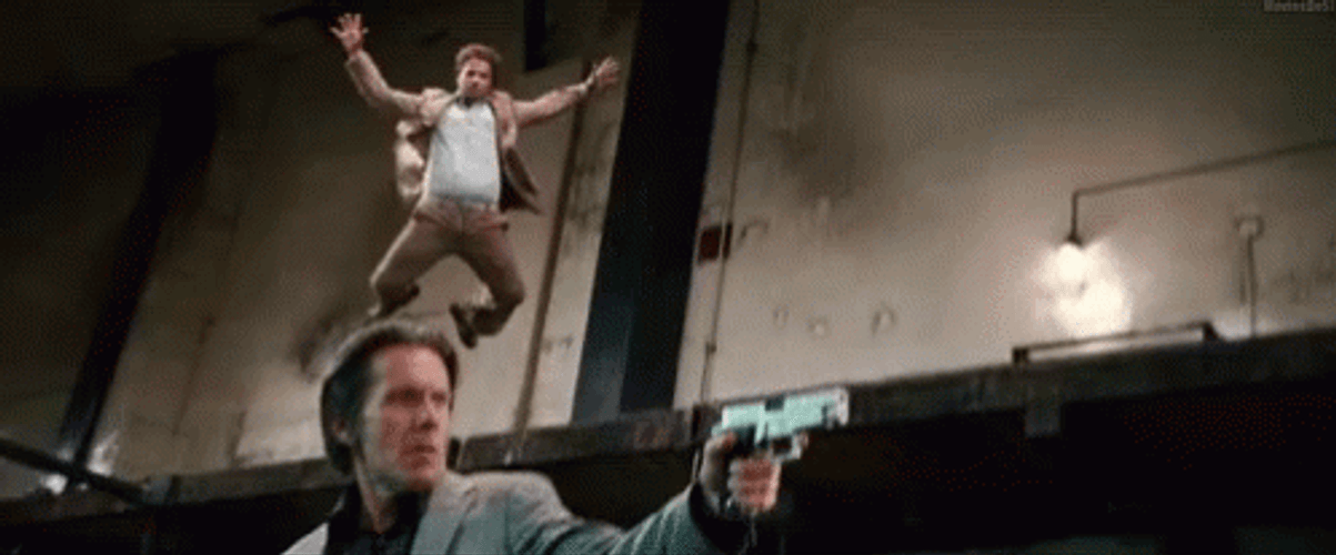 Pineapple Express Seth Rogen Jumping On Enemy GIF
