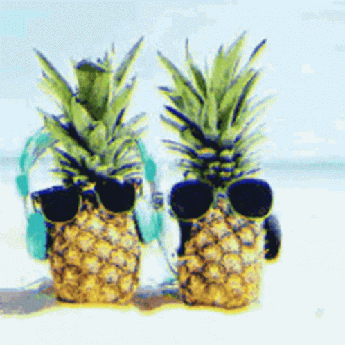 Pineapple Fruit With Sunglasses GIF