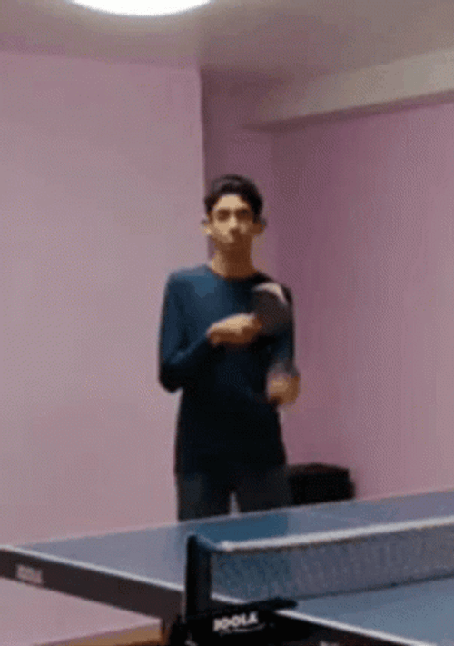 Ping Pong Hand Hitting Racket GIF