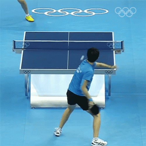 Ping Pong Man In Blue GIF