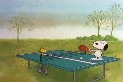 Pingpong Peanuts Snoopy Thanksgiving GIF