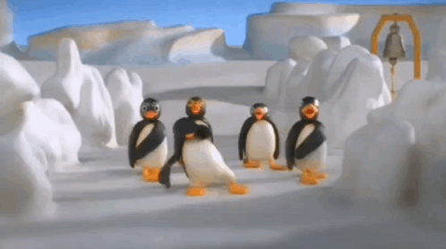 Pingu And Penguins Dancing GIF
