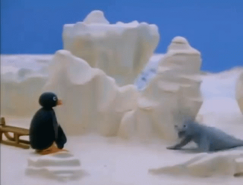 Pingu And Robby Hug GIF