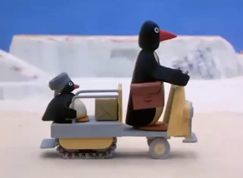 Pingu Delivers The Mail GIF