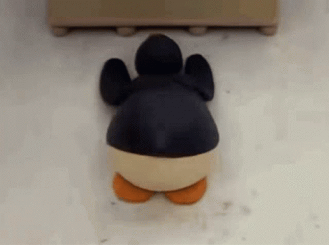Pingu Hide In Box GIF