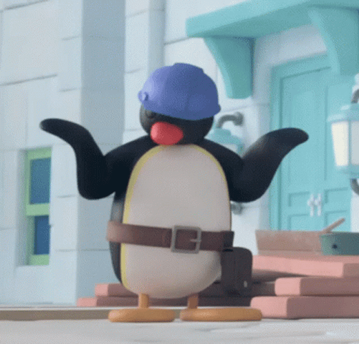 Pingu Penguin Shaking Head GIF
