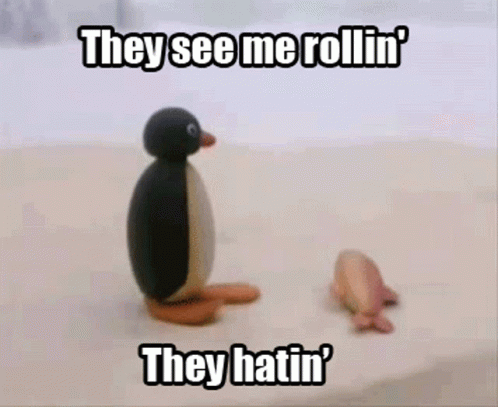 Pingu Playful Rolling They See Me Rollin GIF