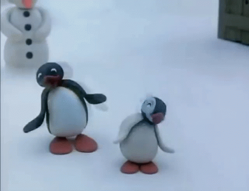 Pingu Shaking Head GIF