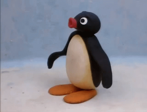 Pingu Wagging Wings GIF