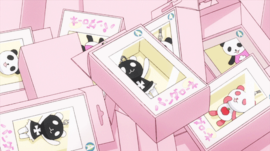 Pink Aesthetic Anime Claw Machine GIF