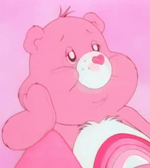 Pink Aesthetic Cartoon Care Bear GIF