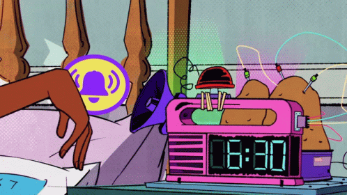 Pink Alarm Clock Showing 18:30