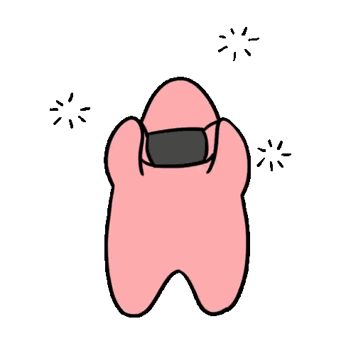 Pink Among Us Character Mask