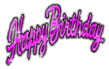 Pink and Black Happy Birthday Sign