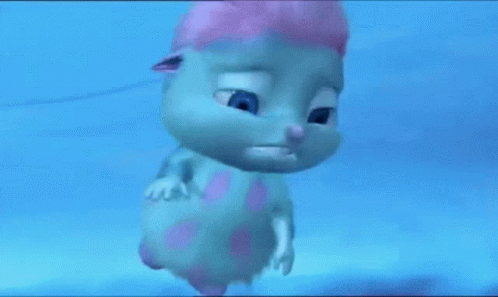Pink And Blue Cartoon Caterpillar Walking GIF