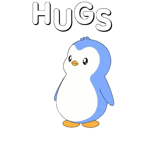 Pink and Blue Penguin Hug