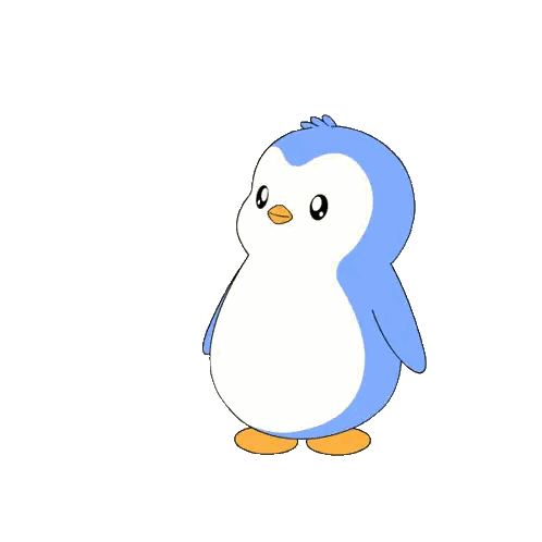 Pink and Blue Penguins Standing
