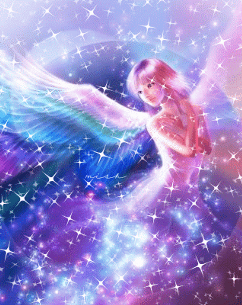 Pink And Blue Sparkling Fairy GIF