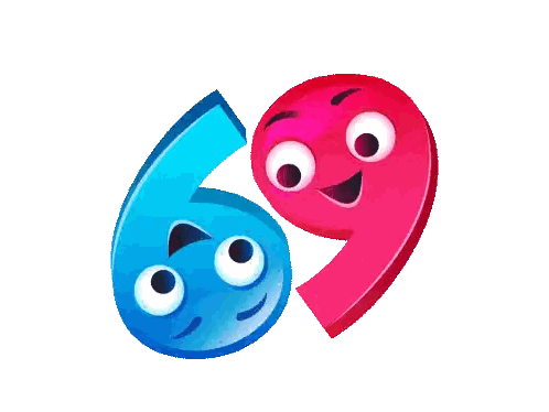 Pink and Blue Swirl with White Center