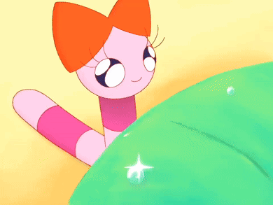 Pink and Orange Cartoon Lying on Green