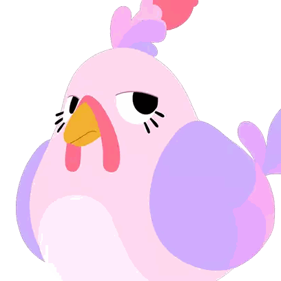Pink and Purple Cartoon Bird