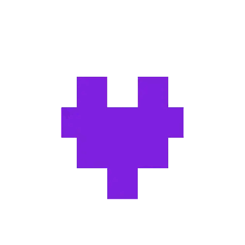 Pink and Purple Pixel Heart