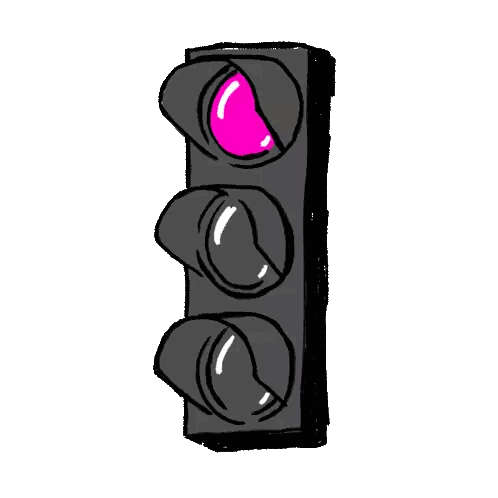 Pink and Purple Traffic Light