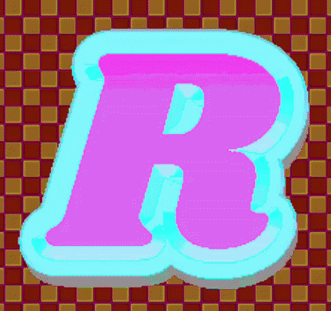 Pink And Skyblue R Checkered Background GIF