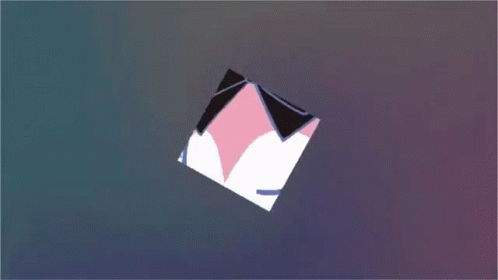 Pink And White Cat With Black Bow And Wings GIF