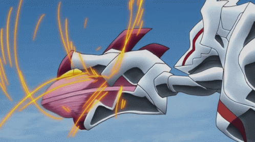 Pink And White Object On Blue Background GIF