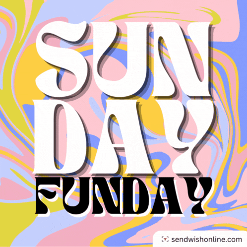 Pink And Yellow Sunday Funday Poster GIF