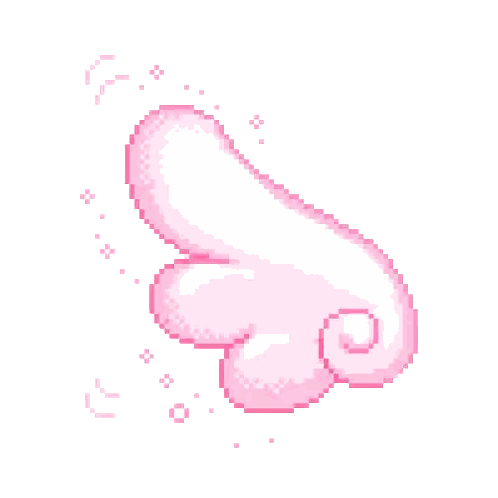 Pink Angel Wing with Swirl