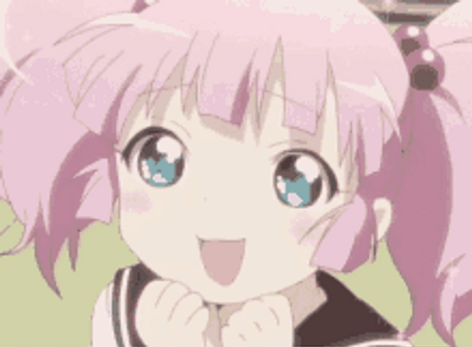 Pink Anime Girl Excited GIF