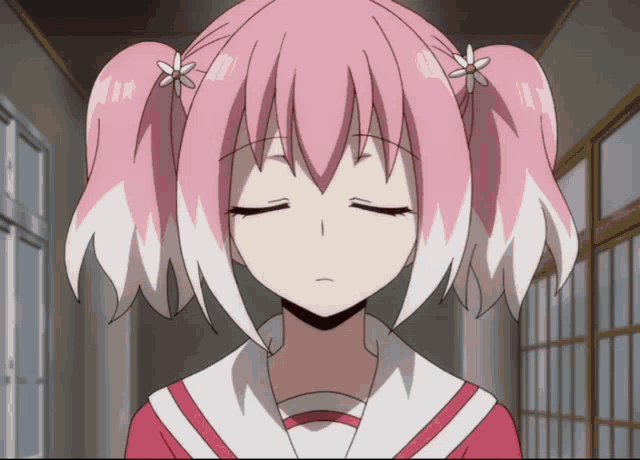 Pink Anime Girl Mad GIF