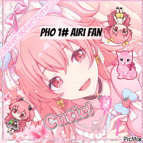 Pink Anime Girl Pho 1 Airi Fan Cutie GIF
