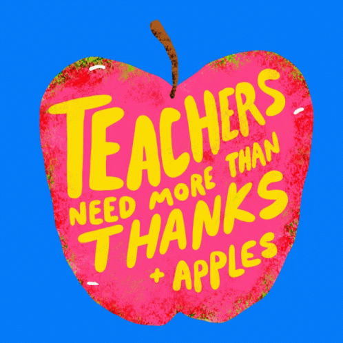 Pink Apple with Teachers Need More Than Thanks