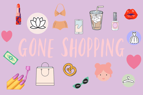 Pink Background Gone Shopping