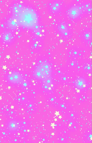 Pink Background With Blue And White Stars GIF
