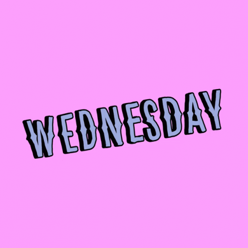 Pink Background With Blue Wednesday