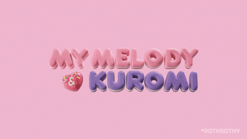 Pink Background with My Melody and Kuromi