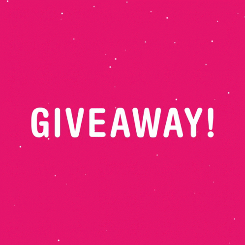 Pink Background With White Giveaway Text GIF