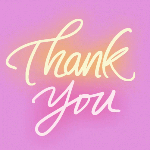 Pink Background with Yellow Thank You