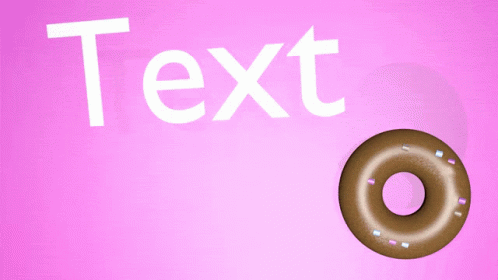 Pink Background Word Text Chocolate Sprinkled Donut GIF
