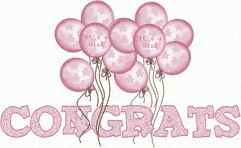Pink Balloons It's a Girl