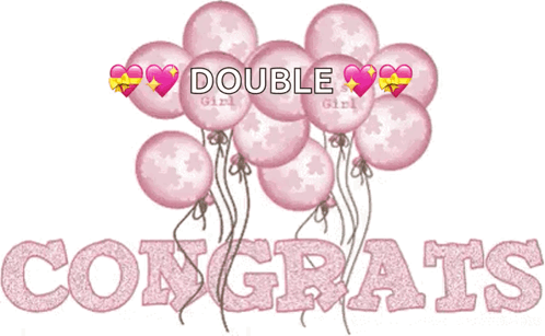 Pink Balloons With Double Girl