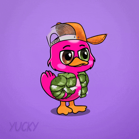 Pink Bird in Hat and Jacket