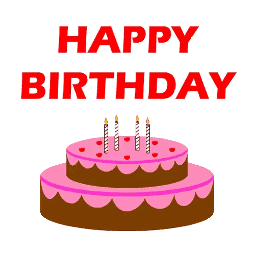 Pink Birthday Cake With Candles