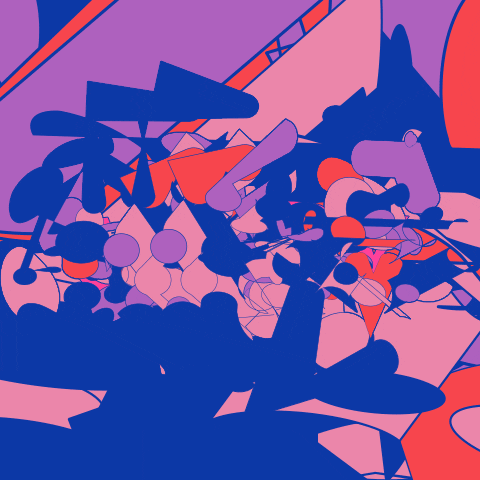 Pink Blue Greedy Word Crack GIF